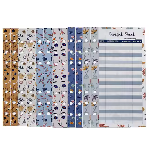 Budget Binder Sheets A6 Binder Stickers for Pockets Daily Budget Record Notes Binder Papers Category