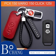 BCFor PCX 150 VARIO 150 CLICK 125I Leather Key Case Cover Car Keyless Keychain Accessories