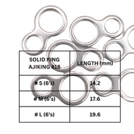 Ajiking Solid Ring 150 lb - 220lb JIGGING SOLID RING SPLIT RING LURE JIG HEAVY DUTY SOLID RING HEAVY