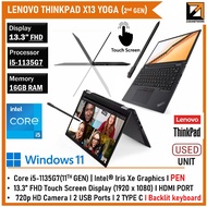 Lenovo ThinkPad X13 Yoga Gen 2 | 13.3" FHD+ Touch 360° Flip 2-in-1 Laptop | Core i5 11th GEN Built-i