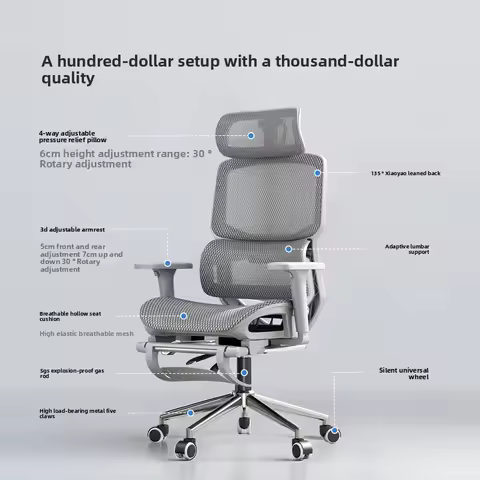 Ergonomic chair 3D armrest computer chair office chair study chair reclining e-sports chair