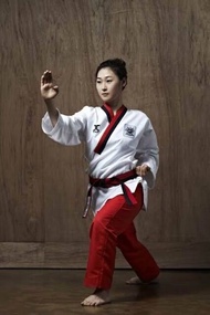 ชุดพุมเซ่ ชุดพุม เซ่ ชุดเทควันโด้ ชุดเทควันโด poomsae red taekwondo taekwando uniform