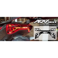 Honda ADV 160 Tail Light Design sticker ADV honeycomb