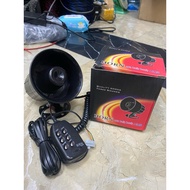 Super loud siren, warning horn, 6 alarm sounds, burglar alarm, 12V motorbike, car, truck installatio