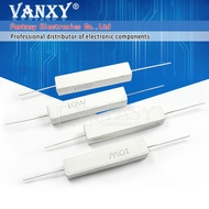 10pcs 10W Cement resistance resistor 1 2 5 8 10 15 20 25 100 ohm 1R 2R 5R 8R 10R 15R 20R 25R 100R 1k