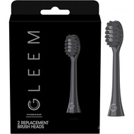 GLEEM Toothbrush Replacement Brush Heads Refill, Black, 2 Count