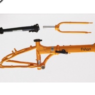 Frame Fork plus Handlepost Fnhon Blast V Brake 20 22 inch Orange Orange