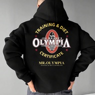 Training Diet Olympia Certificate Mr Olympia Printed Premium Hoodies Mens Spring Autumn Winter Long 