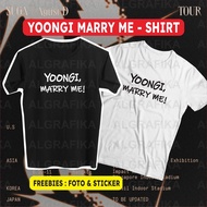 T-shirt yoongi marry me bts suga agustd kpop