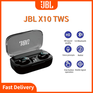 【Newest】JBL X10 TWS Wireless Bluetooth 5.2 earphones with Mic Smart Noise Reduction LED Display Fast Charging Case Touch Control Bluetooth Earphone
