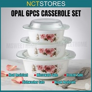 6PCS OPAL GLASSWARE CASSEROLE SET