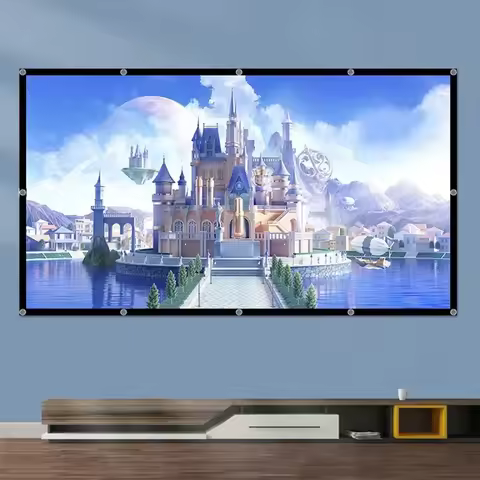 Projector Screen Foldable For HY300 Pro + L018 TP350 NTV Portable 16:9 Anti-Crease Indoor Outdoor Pr