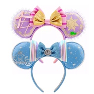 Disney | 2pcs Disney Minnie เมาส์หูแถบคาดศีรษะวันหยุดใหม่ DISNEY PRINCESS Headdress คอสเพลย์สําหรับผ