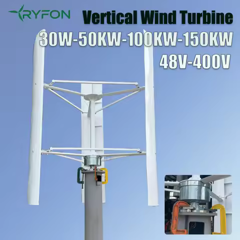 High Efficiency 30KW 50KW 100KW 150KW Vertical Wind Turbines 3Phase AC Generator With On Grid Tie In