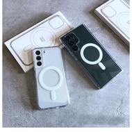Hard Case Hybird Magnetik Magsafe Silikon Transparant Clear Bening Kompatibel Untuk Samsung Galaxy A