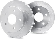 Dynamic Friction Company Front Brake Rotors Slotted Silver - 5002-72038