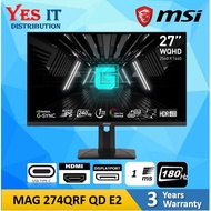 MSI MAG 274QRF QD E2 (27", WQHD, 180Hz, 1ms, RAPID IPS) Flat Gaming Monitor