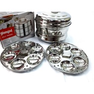 Diamond Stainless Steel Extra Deep Idly Pot Idli Panai 12 Idlies 2 Layer Steamer Pot