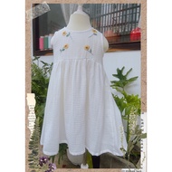 White babydoll Dress Bucket muslin Embroidered tay babycloset For Girls, Designer Goods.