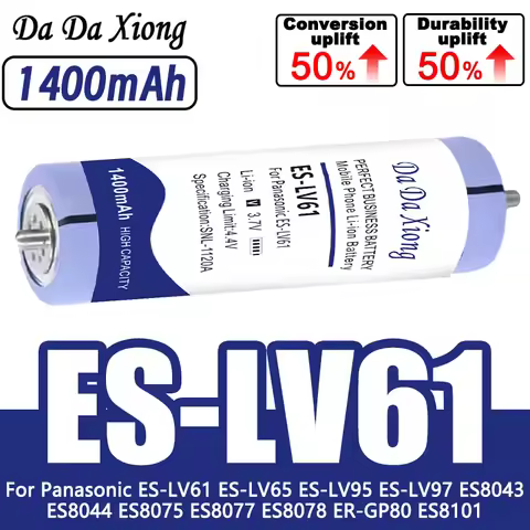 1400mAh Battery For Panasonic ES-LV61 ES-LV65 ES-LV95 ES-LV97 ES8043 ES8044 ES8075 ES8077 ES8078 ER-