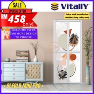 VITALLY Pintu Lipat Untuk Tandas / Bi fold Mini Pro ,Toilet Door, Aluminium Door Custom Made Price w