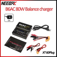 NEEBRC B6AC 80W Balance Charger Digital LCD Screen XT60 Plug 6A Lipo NiMh Li-ion Ni-Cd AC/DC Balance