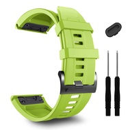 26mm for Fenix 7X Straps,Soft Silicone Fenix 5X Plus Sport Watch Band Compatible for Garmin Tactix 7