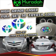 [Ready Stock]Vios 08-12 Dugong Ncp93 High Grade 5D Laser Timbul Toyota Full Set Sticker for VIOS