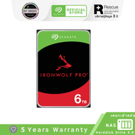 Seagate 6TB Ironwolf Pro NAS HDD 3.5" 7200RPM 256MB SATA-3 ฮาร์ดดิกส์ (ST6000NT001_5Y)