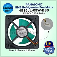 PANASONIC 4515JL-09W-B36 DC14V 0.15A 4 Wire Refrigerator DC Fan Motor