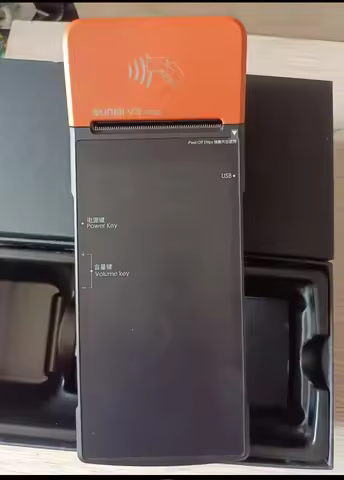 Used V2 Pro With NFC Function 2+16 RAM 2D Barcode Scanner Handheld POS Thermal Label Printer Android