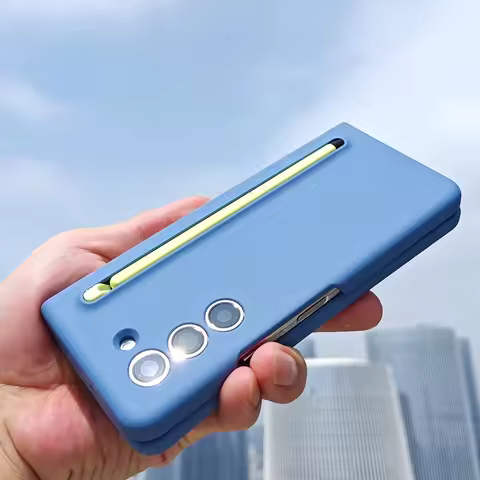 With S Pen Silicone Case For Smasung Galaxy Z Fold 7 6 5 4 Pen Slot Shockproof Hard PC Fold5 Fold6 F