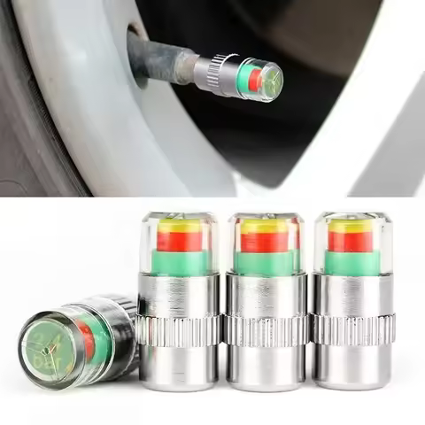 4pcs/lot 3 Color Alert 2.4bar 36PSI Car Tyre Tire Pressure Monitor Valve Stem Cap Sensor Indicator N