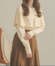 現貨🇯🇵 日本官網購入 ♥日牌Ambre Neige 2WAY斗篷領長袖T 恤