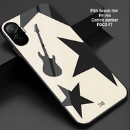 Glossy Glass Softcase hp poco F7 - Kesing hp poco F7 -Casing poco F7 (GM 101)