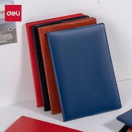 Deli 7900 Leather Surface Book Business 16K-245mm * 170mm/80 Sheets (Obsidian Black) (Book)