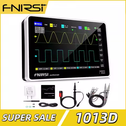 FNIRSI-1013D Digital Tablet Oscilloscope Dual Channel 7 Inches Mini Touch Scree 100M Bandwidth 1GS S