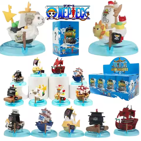 One Piece Anime Pirate Ship Blind Box Series Thousand Sunny Creative Personalized Statue Model Ornam