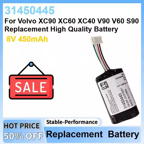 New 8V 450mAh 31450445 GBQ6E BP15 Battery for Volvo XC90 XC60 XC40 V90 V60 S90 Replacement High Qual