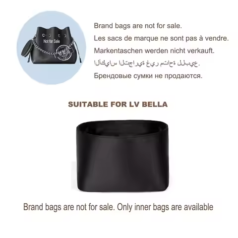 High Quality Bag Organizer Suitable to LV Bella Bag acetate satin storage cosmetic bag liner bag sup
