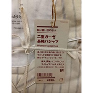 【Direct from Japan】MUJI Double Gauze Long-Sleeved Pajamas, Women's Size M【Japan Exclusive】