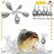 SUHU Weights 3.5/5.3/7/10.5/14g Sports Tungsten Fastach Sinker Entertainment Water drop Tungsten Hoo