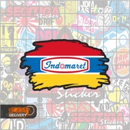March Indo Flag Sticker Size 7 x 4 Cm