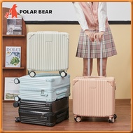 POLAR BEAR 18 Inches Hand Carry Luggage Portable Small Boarding Luggage 4 Wheels ABS Suitcase