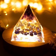 金字塔奧根塔Orgonite生命之樹/脈輪/靈性/冥想/能量紫水晶青金石