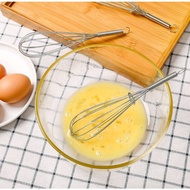 Stainless Steel Kitchen Cooking Tools Egg Beater Hand Whisk Mixer Balloon Bubble Egg Beater Alat pukul telur Kuning Cair