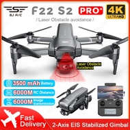 SJRC F22 S2 PRO+ Drone 4K Professional with Camera Laser Obstacle Avoidance 2-axis EIS Gimbal 5G WIF