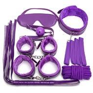 Use Plush 7-Piece Set Handcuffs Leather Whip Bundled Bondage Set Love Toys Interactive Flirting @ Se