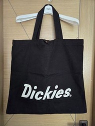 Dickies logo 黑色帆布大tote bag