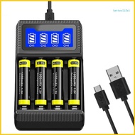 BTM 4 Slots AA AAA NiMH Rechargeable Batteries AA AAA Charger LCD Display Intelligent Battery Charger Independent Chargi